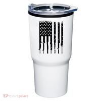 Bullet Riddled American Rifle Flag Tumbler thumb 0