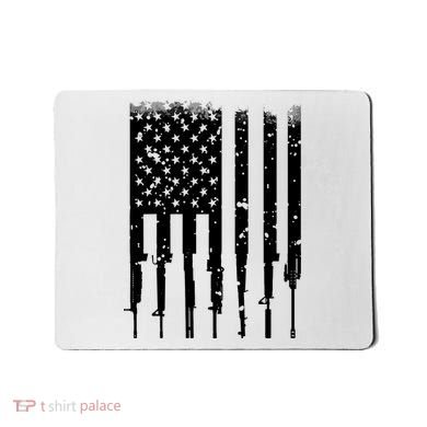 Bullet Riddled American Rifle Flag Mousepad