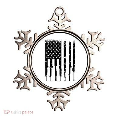 Bullet Riddled American Rifle Flag Ornament