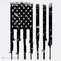 Bullet Riddled American Rifle Flag Ornament thumb 1