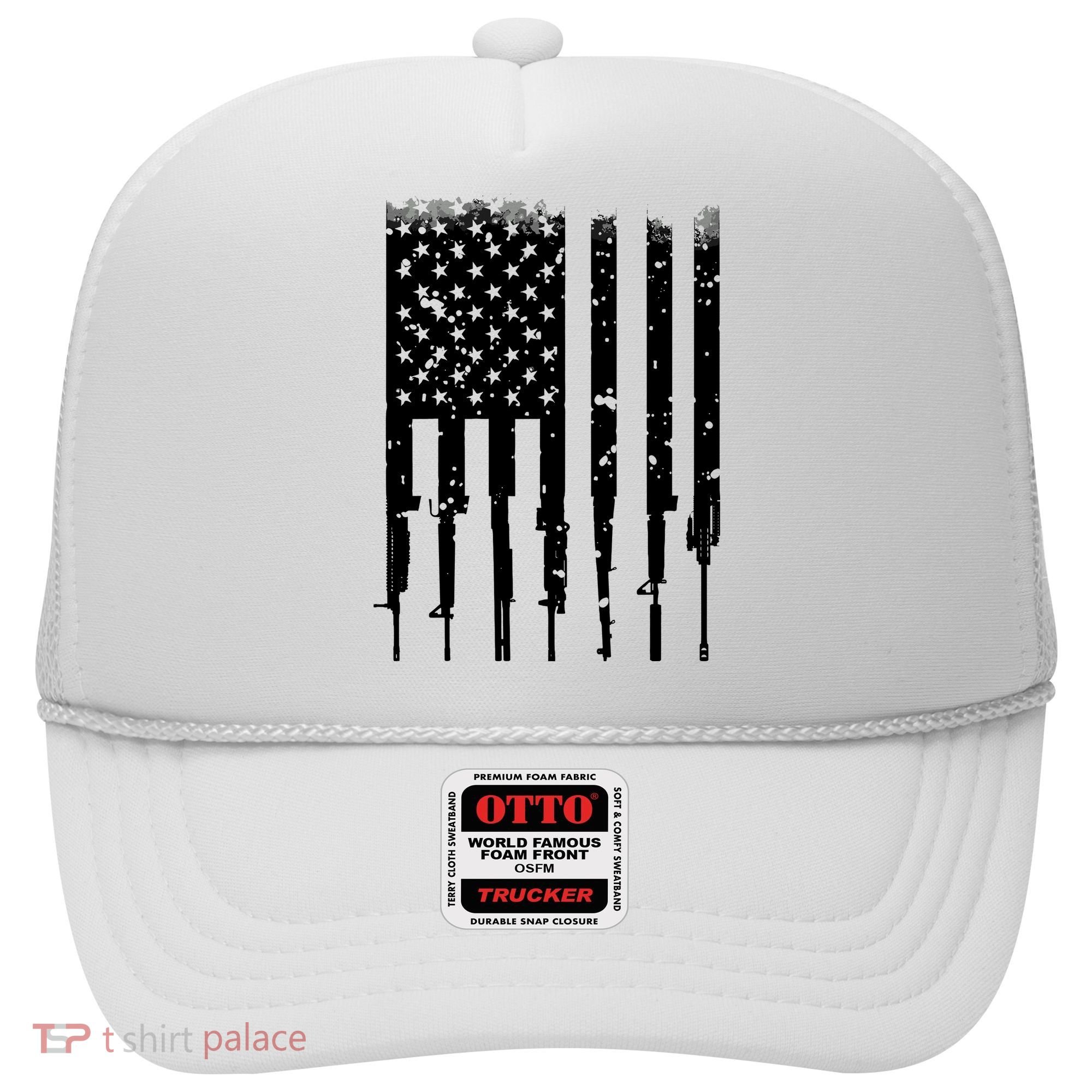 Bullet Riddled American Rifle Flag Hat