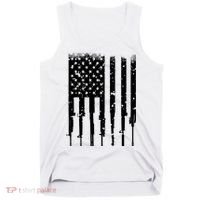 Bullet Riddled American Rifle Flag Tank Top thumb 0