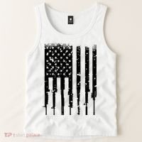 Bullet Riddled American Rifle Flag Tank Top thumb 2