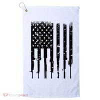 Bullet Riddled American Rifle Flag Golf Towel thumb 0
