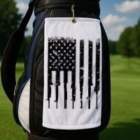 Bullet Riddled American Rifle Flag Golf Towel thumb 2