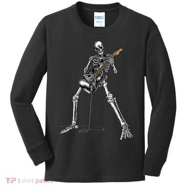 Band Rock And Roll Guitar For Men Band Kids Long Sleeve Shirt