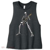 Band Rock And Roll Guitar For Men Band Women's Racerback Cropped Tank thumb 0