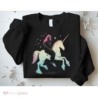 Bigfoot Riding A Unicorn Funny Sasquatch Lover Sweatshirt thumb 2