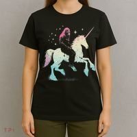 Bigfoot Riding A Unicorn Funny Sasquatch Lover T-Shirt thumb 4
