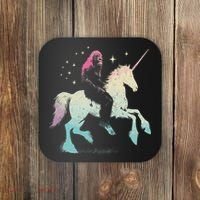 Bigfoot Riding A Unicorn Funny Sasquatch Lover Coaster thumb 0