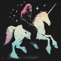 Bigfoot Riding A Unicorn Funny Sasquatch Lover Women's Hoodie thumb 2