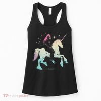 Bigfoot Riding A Unicorn Funny Sasquatch Lover Women's Tank Top thumb 0