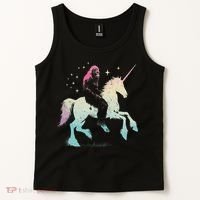 Bigfoot Riding A Unicorn Funny Sasquatch Lover Tank Top thumb 2