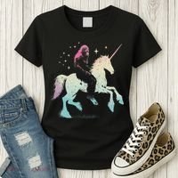 Bigfoot Riding A Unicorn Funny Sasquatch Lover Women's T-Shirt thumb 3