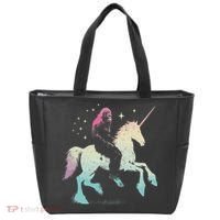 Bigfoot Riding A Unicorn Funny Sasquatch Lover Tote Bag thumb 0