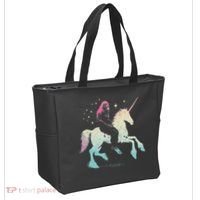 Bigfoot Riding A Unicorn Funny Sasquatch Lover Tote Bag thumb 2