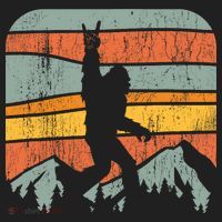 Bigfoot Rock and Roll Retro Mountain Sunset Sasquatch Gift Tumbler thumb 3