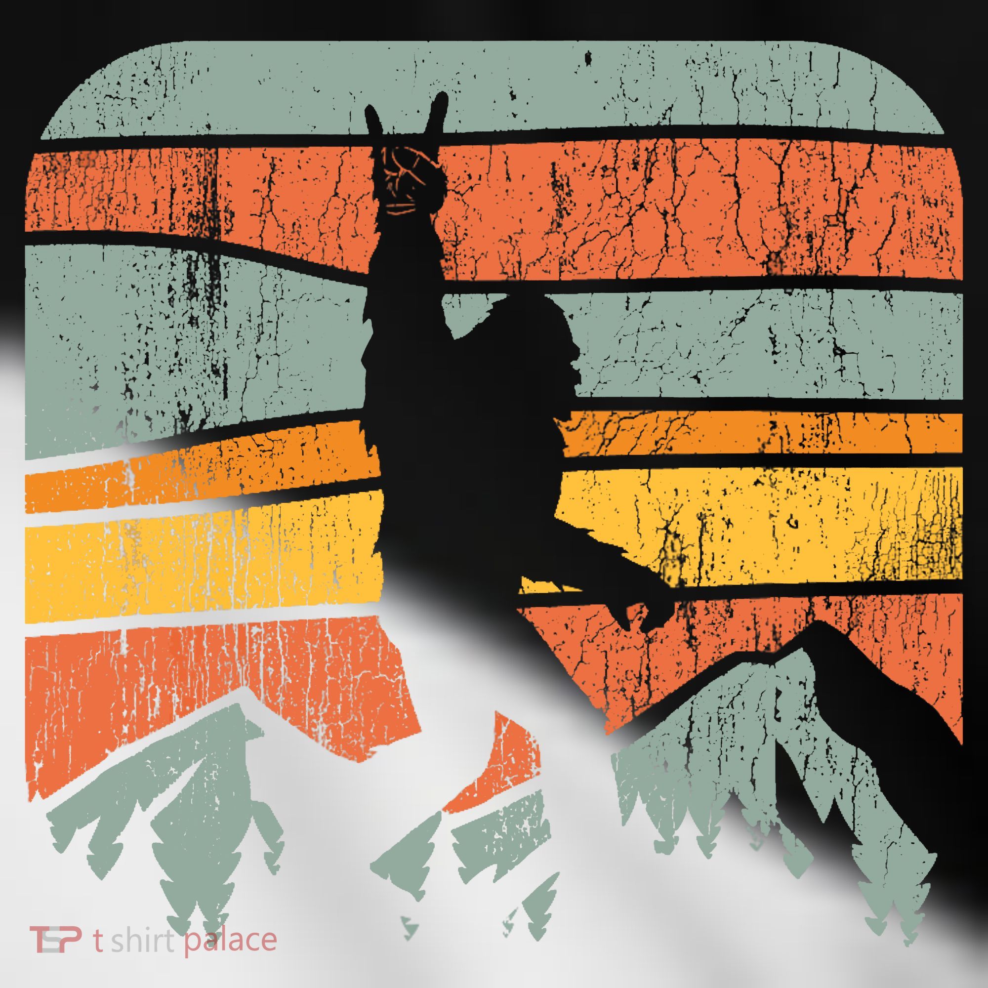 Bigfoot Rock and Roll Retro Mountain Sunset Sasquatch Gift Toddler Fine Jersey T-Shirt