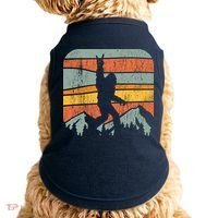 Bigfoot Rock and Roll Retro Mountain Sunset Sasquatch Gift Doggie Tank thumb 0