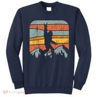 Bigfoot Rock and Roll Retro Mountain Sunset Sasquatch Gift Sweatshirt thumb 0