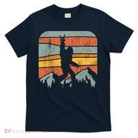 Bigfoot Rock and Roll Retro Mountain Sunset Sasquatch Gift T-Shirt thumb 0