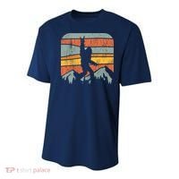 Bigfoot Rock and Roll Retro Mountain Sunset Sasquatch Gift Youth Performance Sprint T-Shirt thumb 0