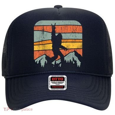 Bigfoot Rock and Roll Retro Mountain Sunset Sasquatch Gift Hat
