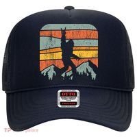 Bigfoot Rock and Roll Retro Mountain Sunset Sasquatch Gift Hat thumb 0