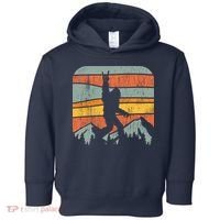 Bigfoot Rock and Roll Retro Mountain Sunset Sasquatch Gift Toddler Hoodie thumb 0