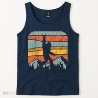 Bigfoot Rock and Roll Retro Mountain Sunset Sasquatch Gift Tank Top thumb 2