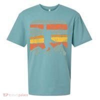 Bigfoot Rock and Roll Retro Mountain Sunset Sasquatch Gift Sueded Cloud Jersey T-Shirt thumb 0