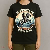 Bigfoot Riding A Zebra Meanwhile In North Bend T-Shirt thumb 4
