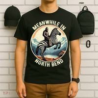 Bigfoot Riding A Zebra Meanwhile In North Bend T-Shirt thumb 6