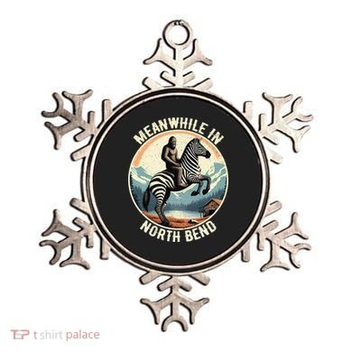 Bigfoot Riding A Zebra Meanwhile In North Bend Ornament