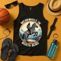 Bigfoot Riding A Zebra Meanwhile In North Bend Tank Top thumb 4