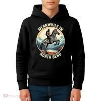 Bigfoot Riding A Zebra Meanwhile In North Bend Kids Hoodie thumb 4