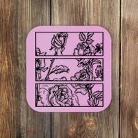 Black Roses Aesthetic Clothing Soft Grunge Clothes Goth Punk Coaster thumb 0