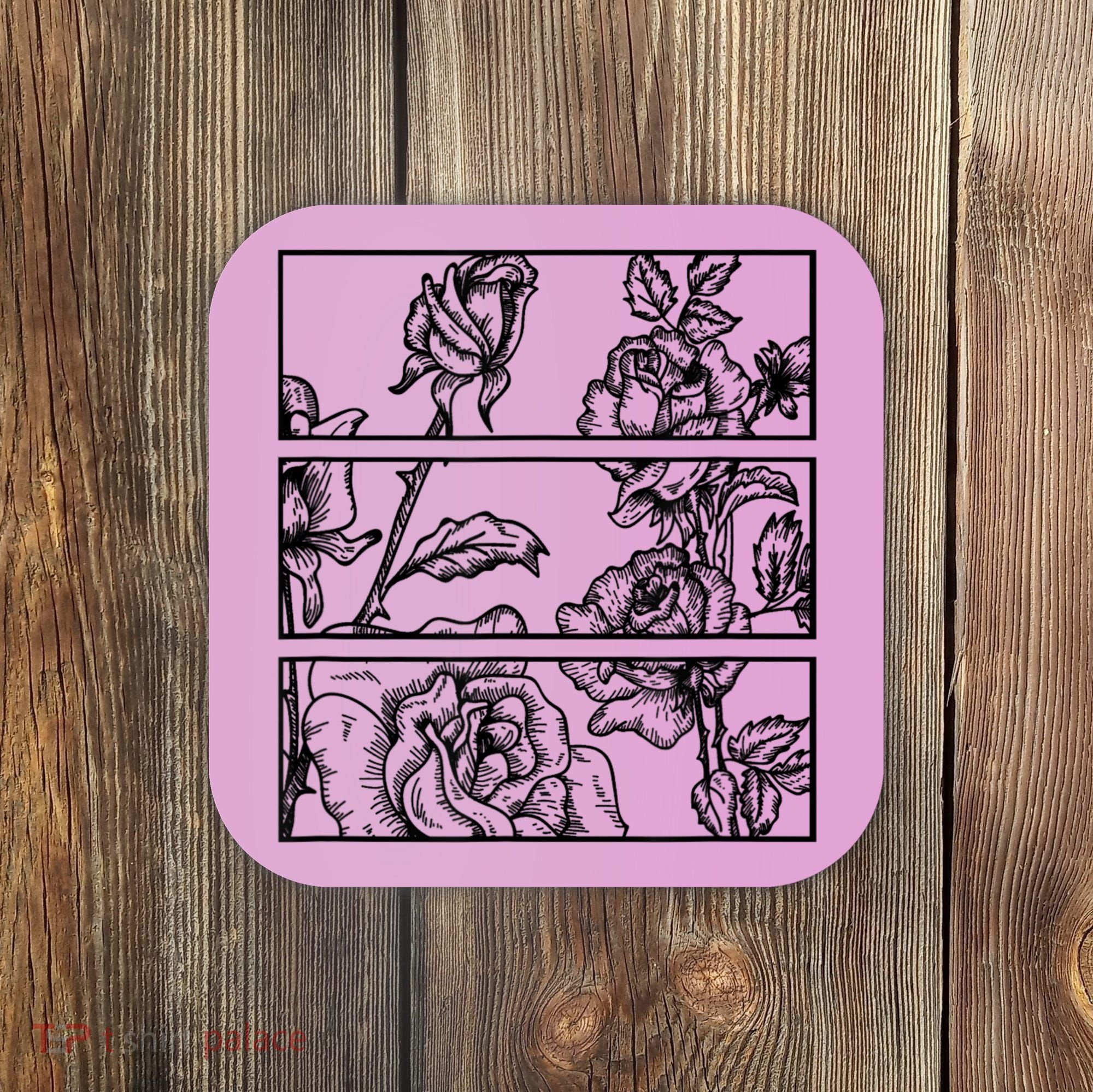 Black Roses Aesthetic Clothing Soft Grunge Clothes Goth Punk Coaster