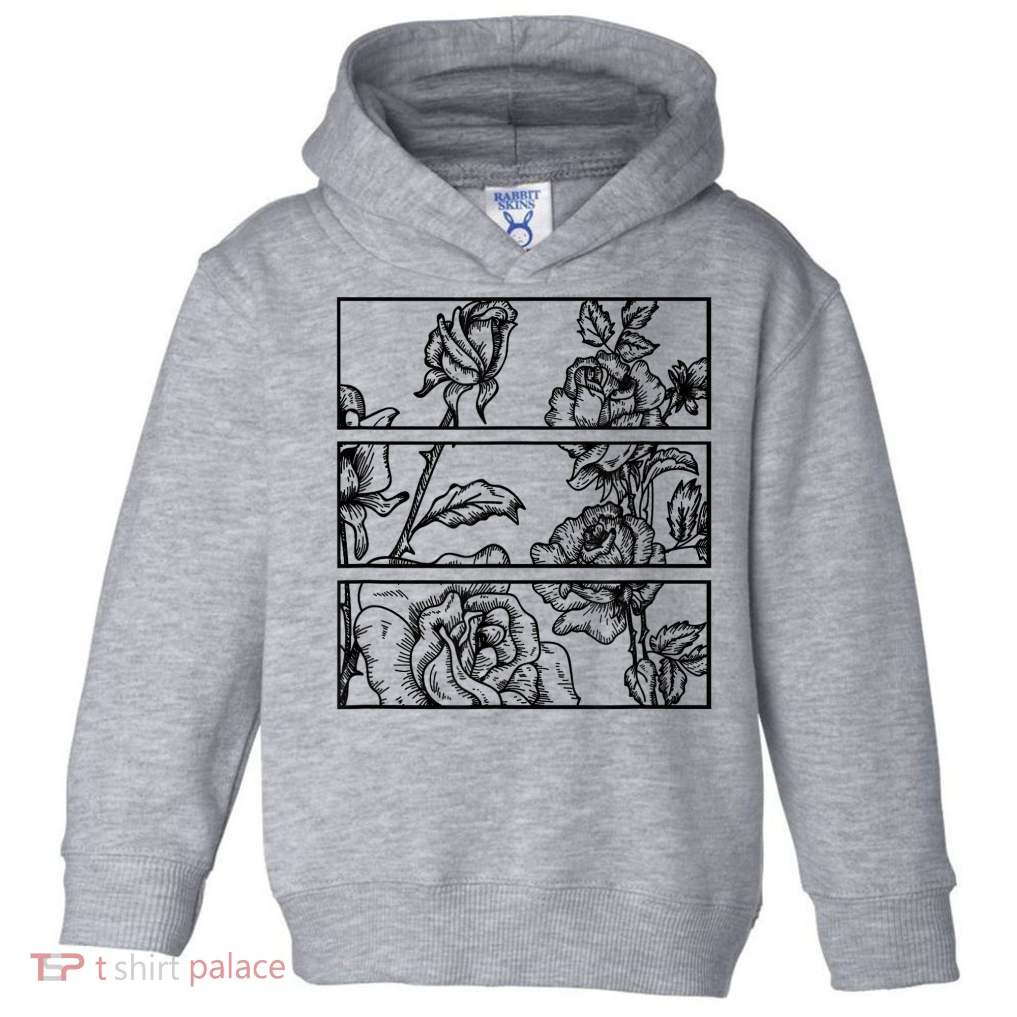 Black Roses Aesthetic Clothing Soft Grunge Clothes Goth Punk Toddler Hoodie