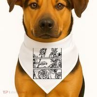 Black Roses Aesthetic Clothing Soft Grunge Clothes Goth Punk USA-Made Doggie Bandana thumb 1