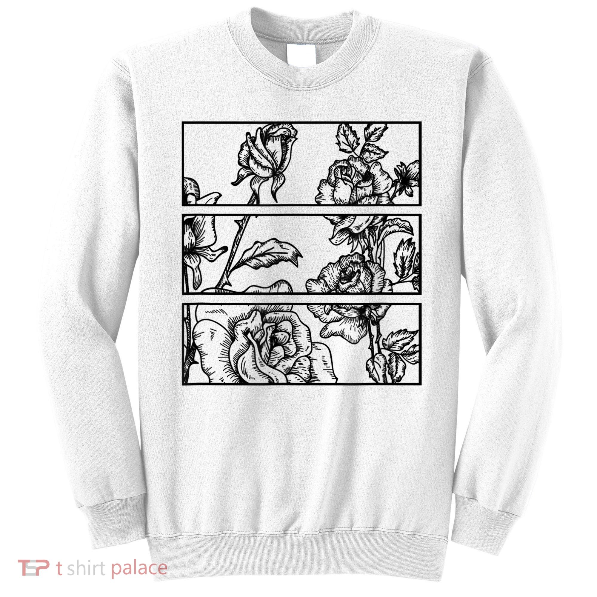 Black Roses Aesthetic Clothing Soft Grunge Clothes Goth Punk Sweatshirt