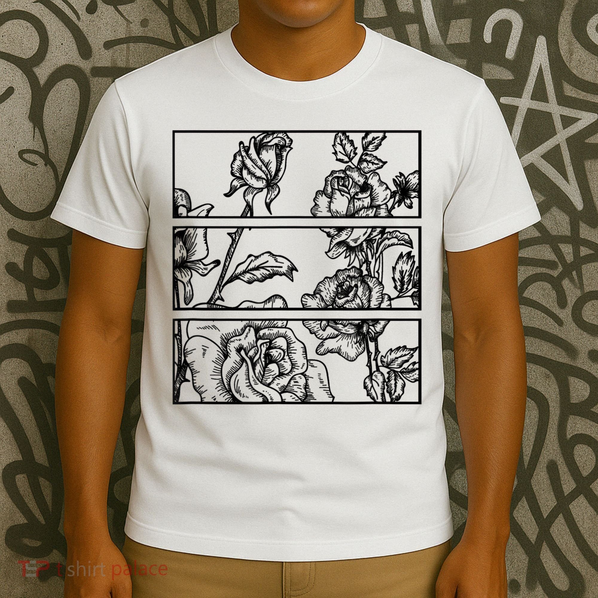 Black Roses Aesthetic Clothing Soft Grunge Clothes Goth Punk T-Shirt