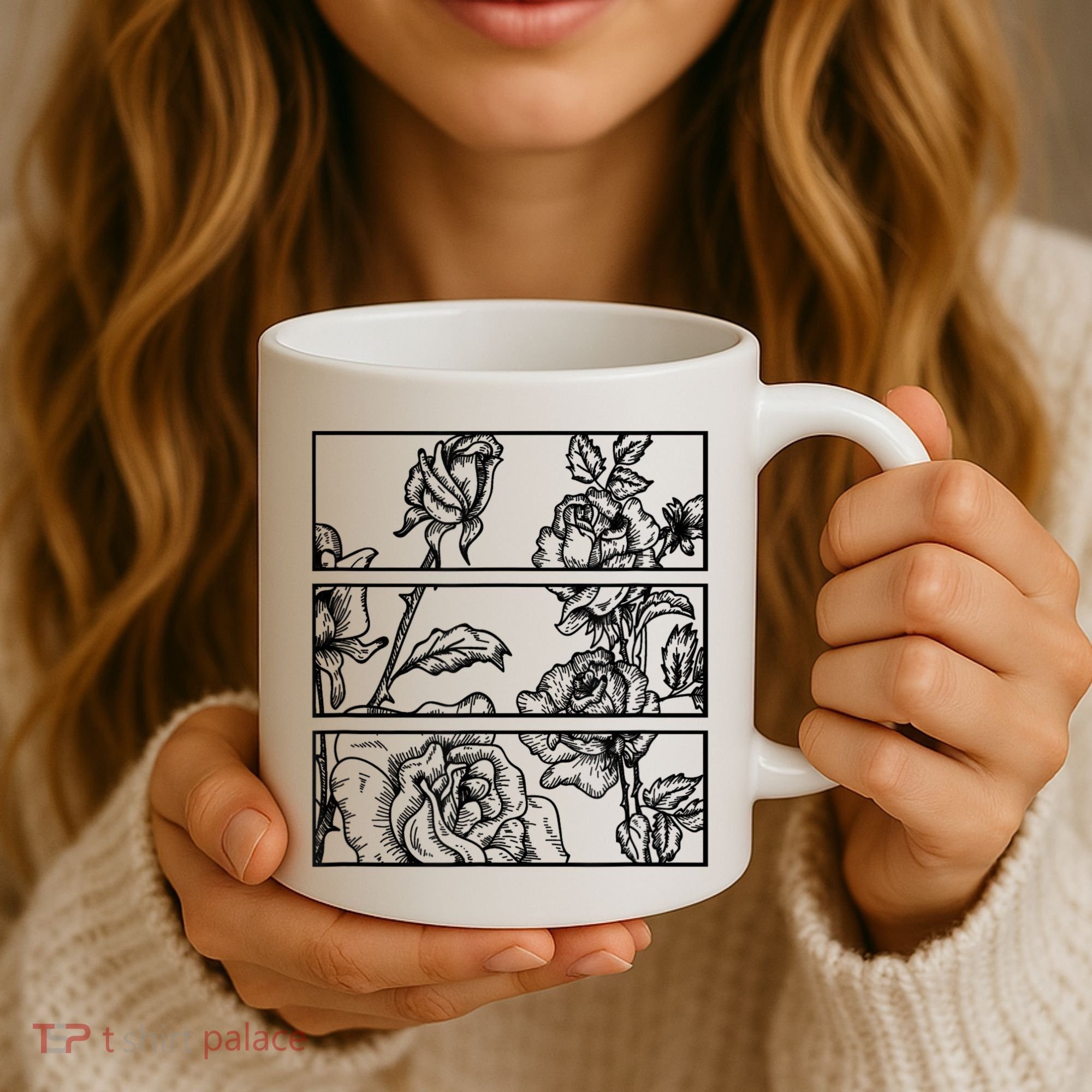 Black Roses Aesthetic Clothing Soft Grunge Clothes Goth Punk Coffee Mug