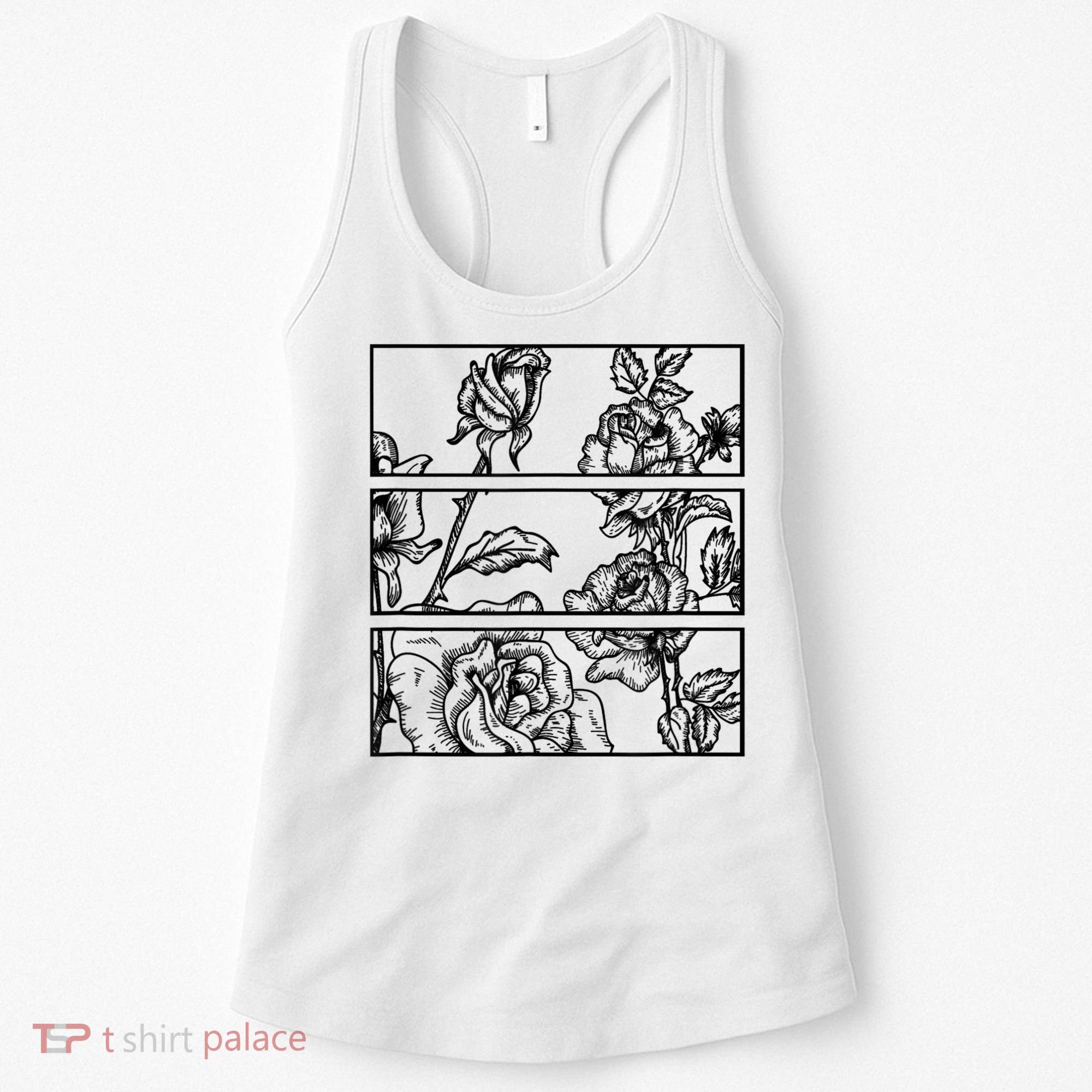 Black Roses Aesthetic Clothing Soft Grunge Clothes Goth Punk Women's Tank Top