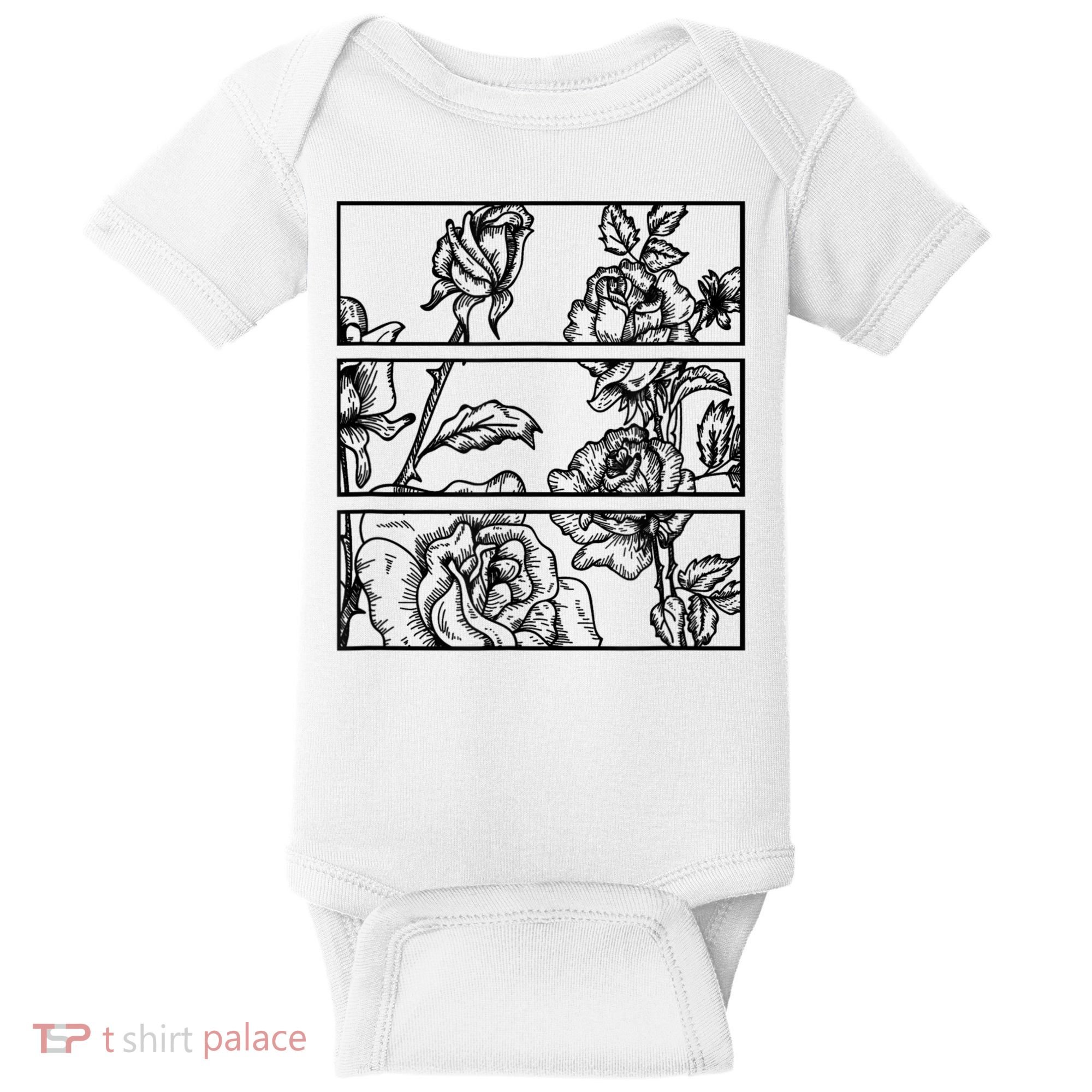 Black Roses Aesthetic Clothing Soft Grunge Clothes Goth Punk Baby Bodysuit