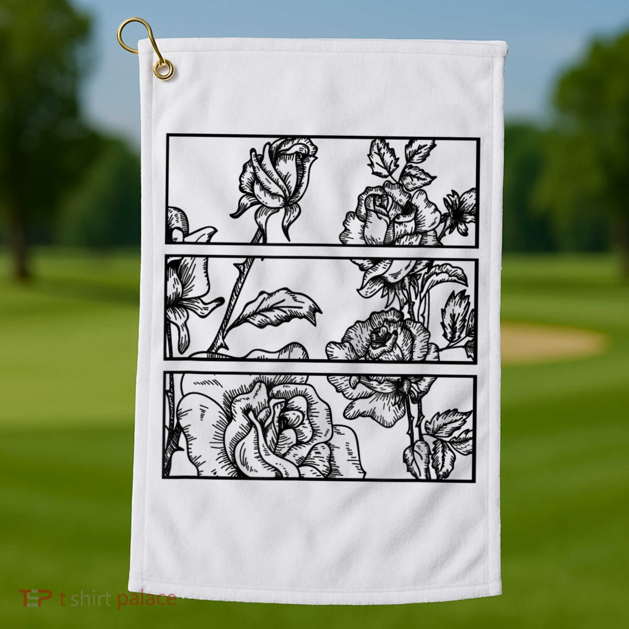 Black Roses Aesthetic Clothing Soft Grunge Clothes Goth Punk Golf Towel