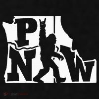 Bigfoot Rock And Roll Silhouette Pacific Northwest Sasquatch Ladies PosiCharge Tri-Blend Wicking Tank thumb 2