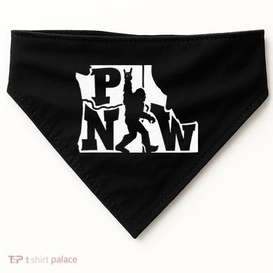 Bigfoot Rock And Roll Silhouette Pacific Northwest Sasquatch USA-Made Doggie Bandana