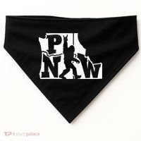 Bigfoot Rock And Roll Silhouette Pacific Northwest Sasquatch USA-Made Doggie Bandana thumb 0