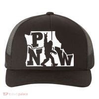 Bigfoot Rock And Roll Silhouette Pacific Northwest Sasquatch Yupoong Adult 5-Panel Trucker Hat thumb 0